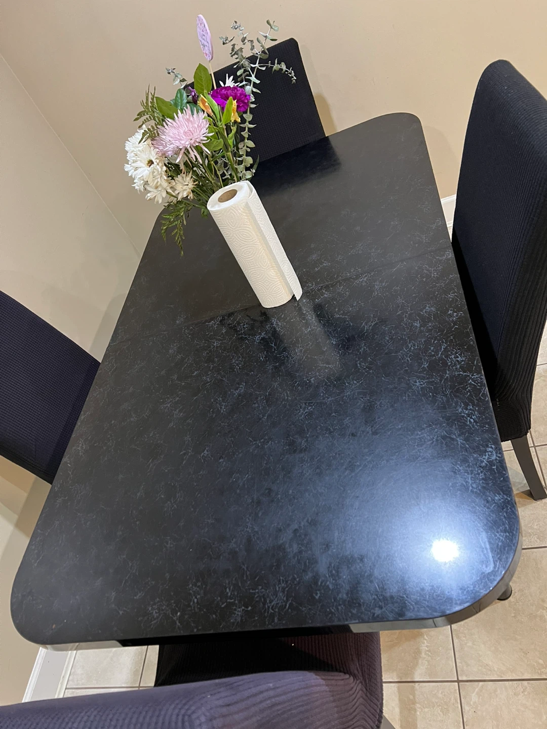 Black Dining Table Set with 4 Chairs - photo 4