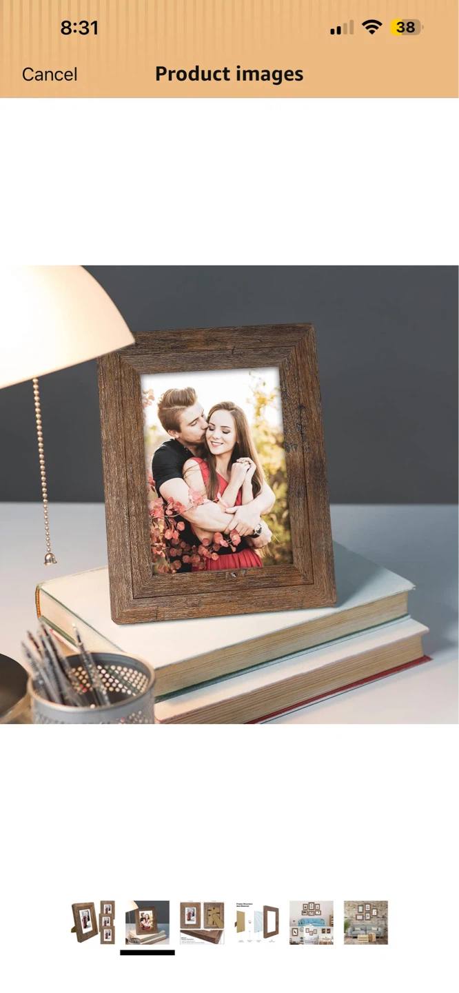 BNIB - 4 wood photo frames - photo 3
