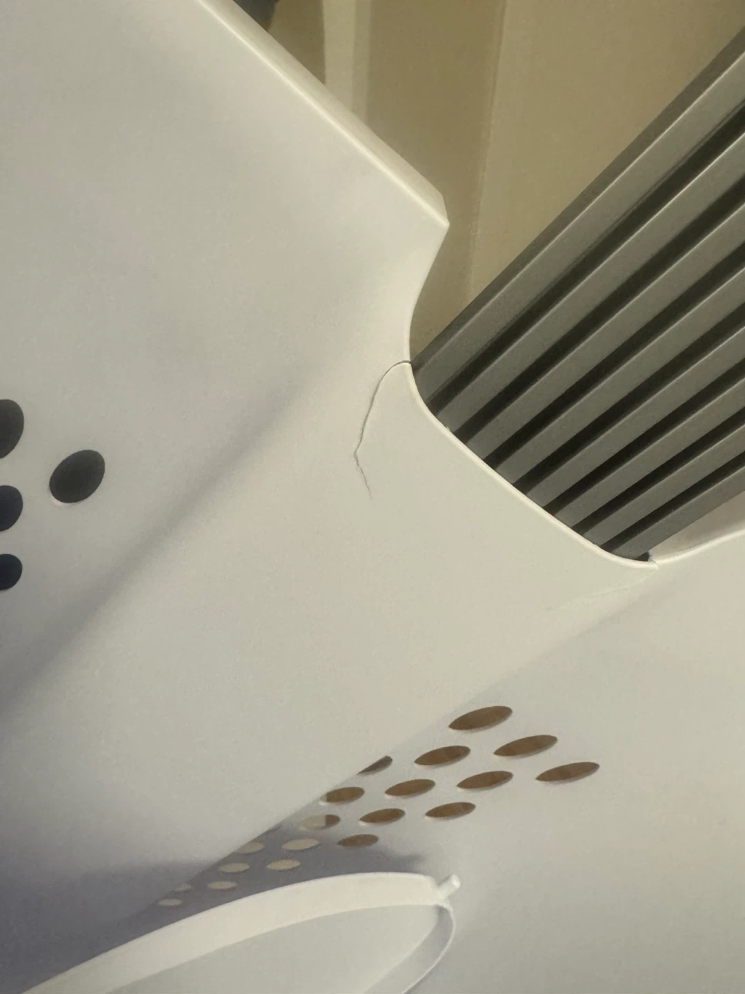 White Plastic Laundry Hamper