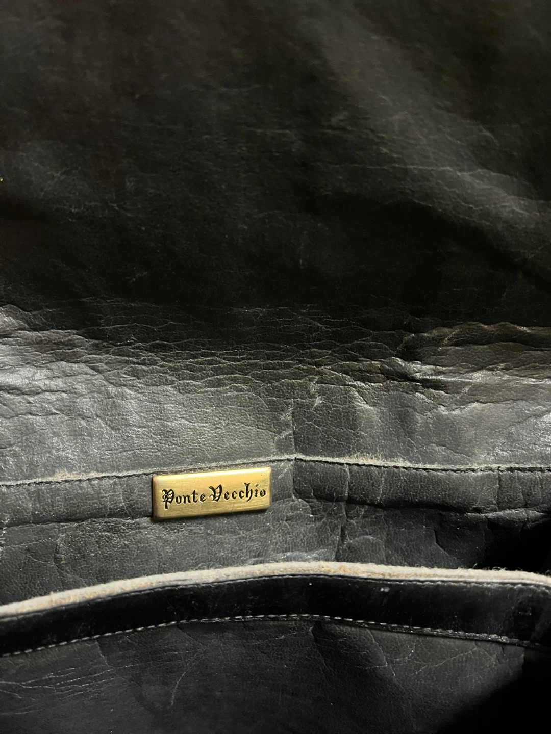 Ponte Vecchio Black Leather Crossbody Bag - photo 4