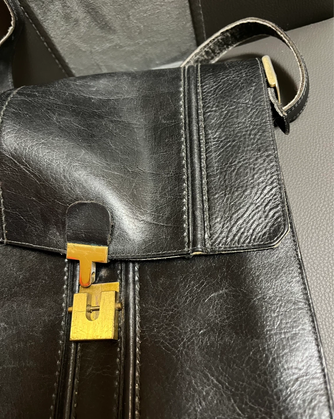 Ponte Vecchio Black Leather Crossbody Bag - photo 5