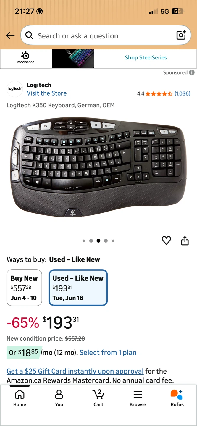 Logitech K350 Wireless Keyboard - Black - photo 4