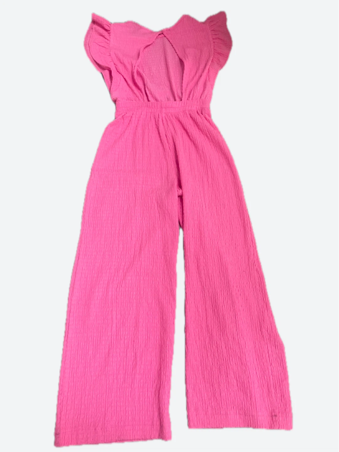 Zara Pink Textured Jumpsuit Size 9 - photo 5