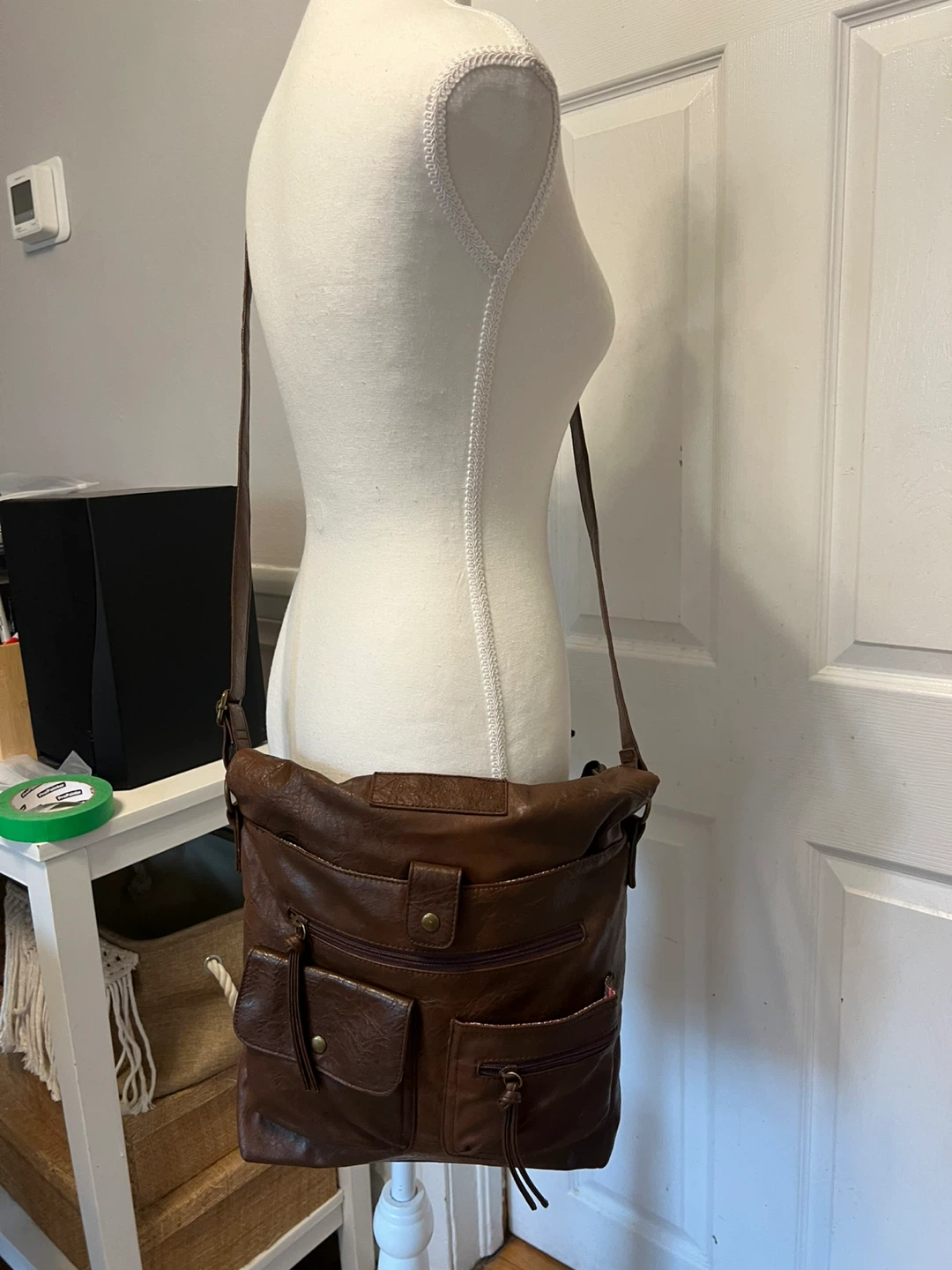 American Eagle Brown Faux Leather Crossbody Bag - photo 3