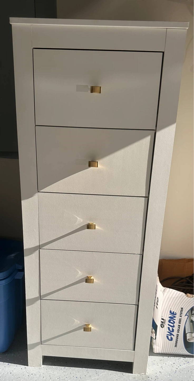 White 5-Drawer Dresser