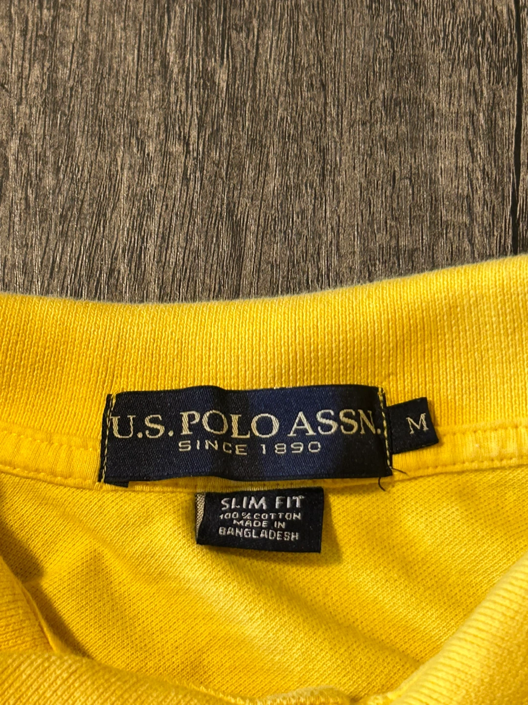 U.S. Polo Assn. Slim Fit Yellow Polo Shirt - Medium - photo 2