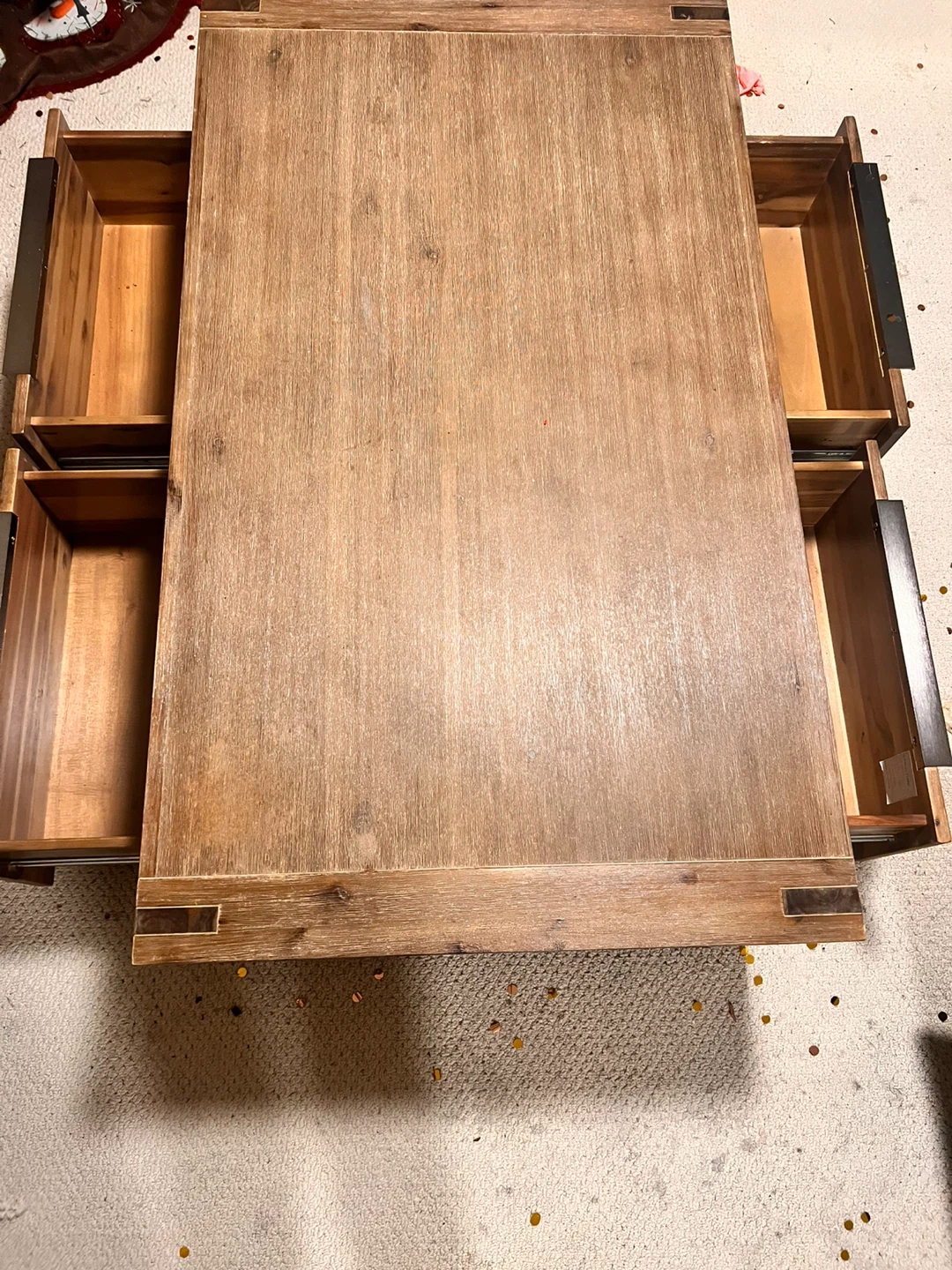 Wooden Coffee Table with Drawers - photo 2