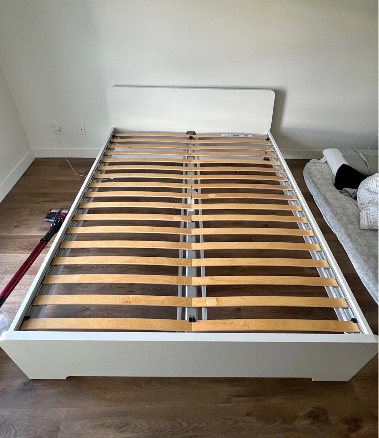 IKEA white Queen bed frame
