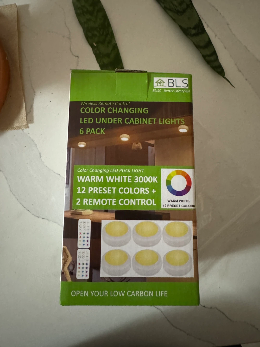 BLS Color Changing LED Under Cabinet Lights - 6 Pack