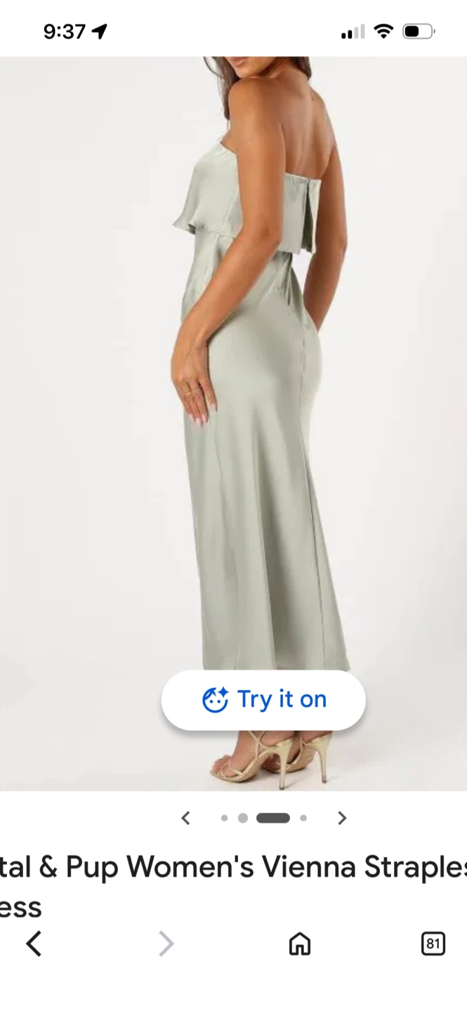 Petal & Pup Women's Vienna Strapless Midi Dress Sage - photo 4