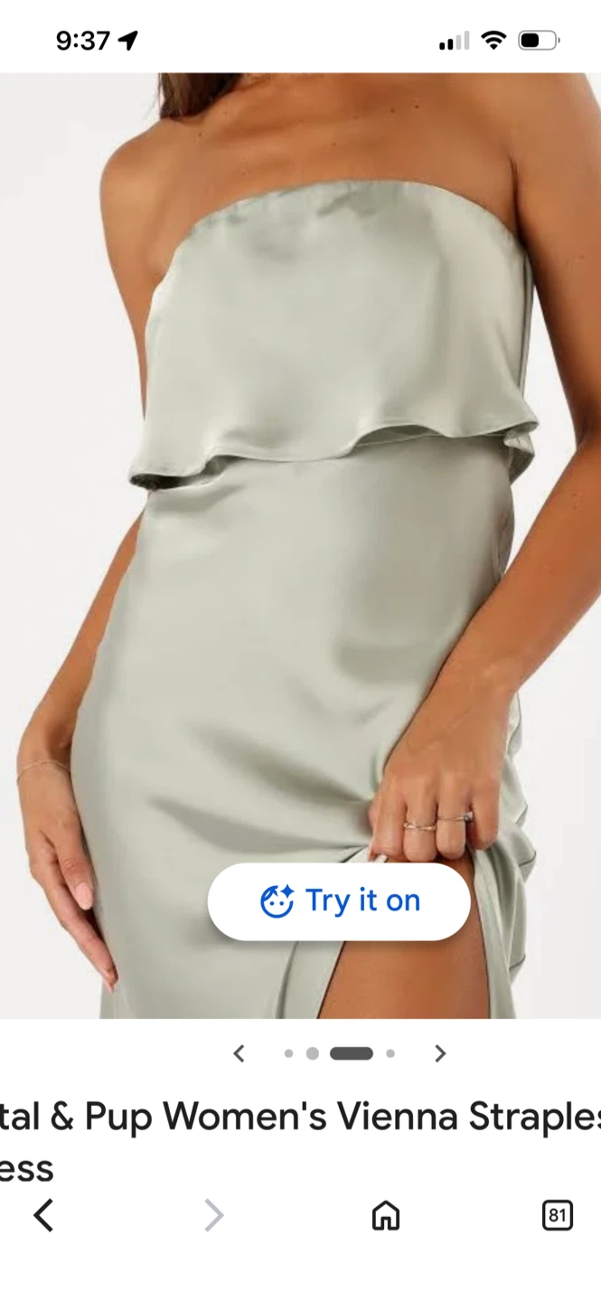 Petal & Pup Women's Vienna Strapless Midi Dress Sage - photo 5