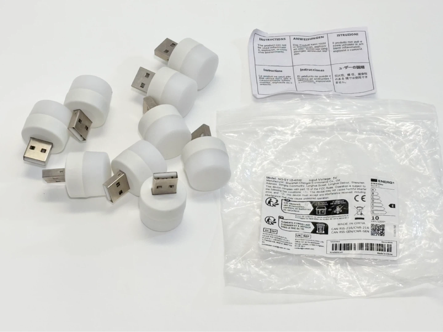 USB LED Night Light 9 Pack , portable light - photo 4