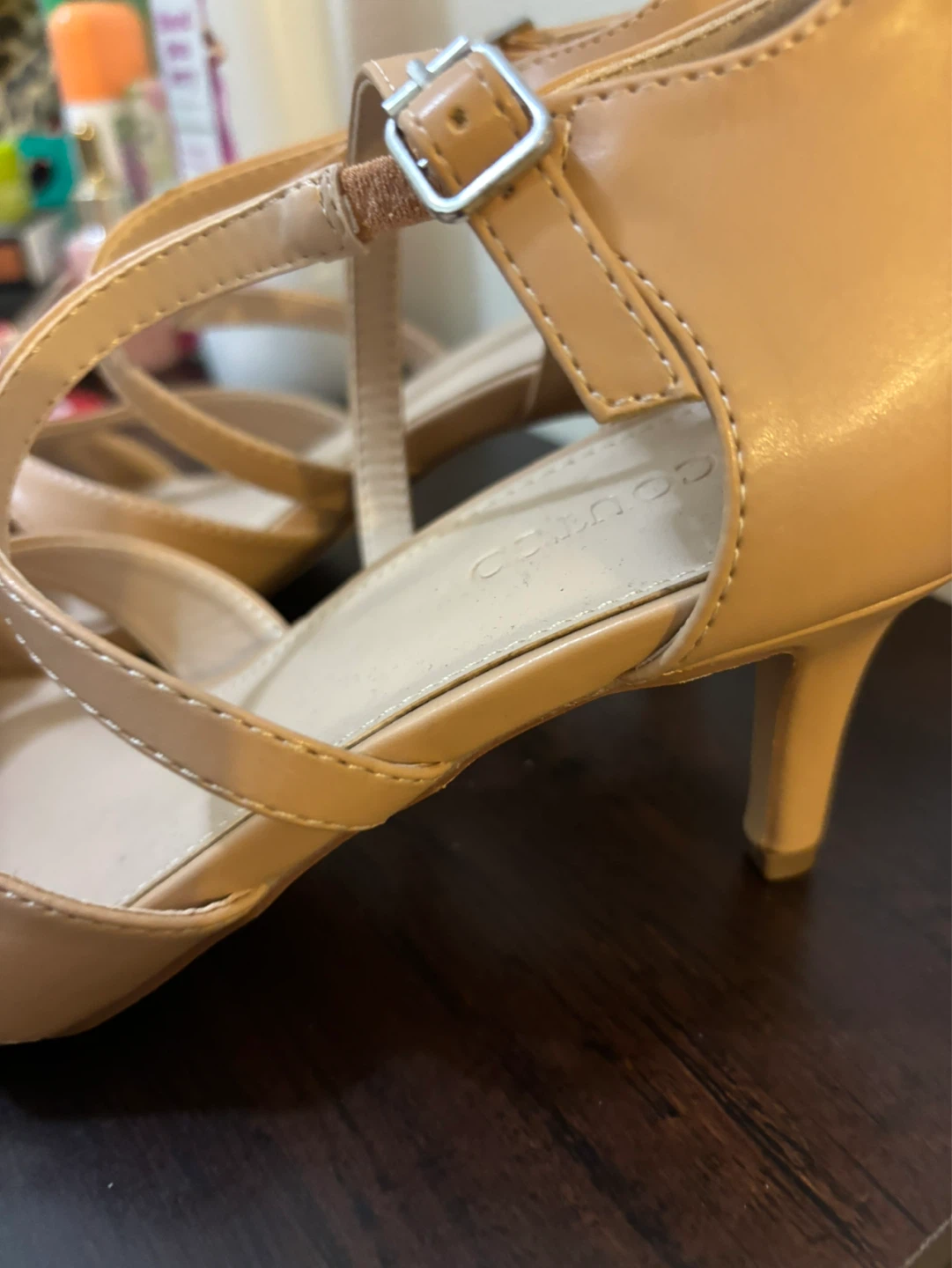 Beige Strappy Heels Size 7 - photo 2