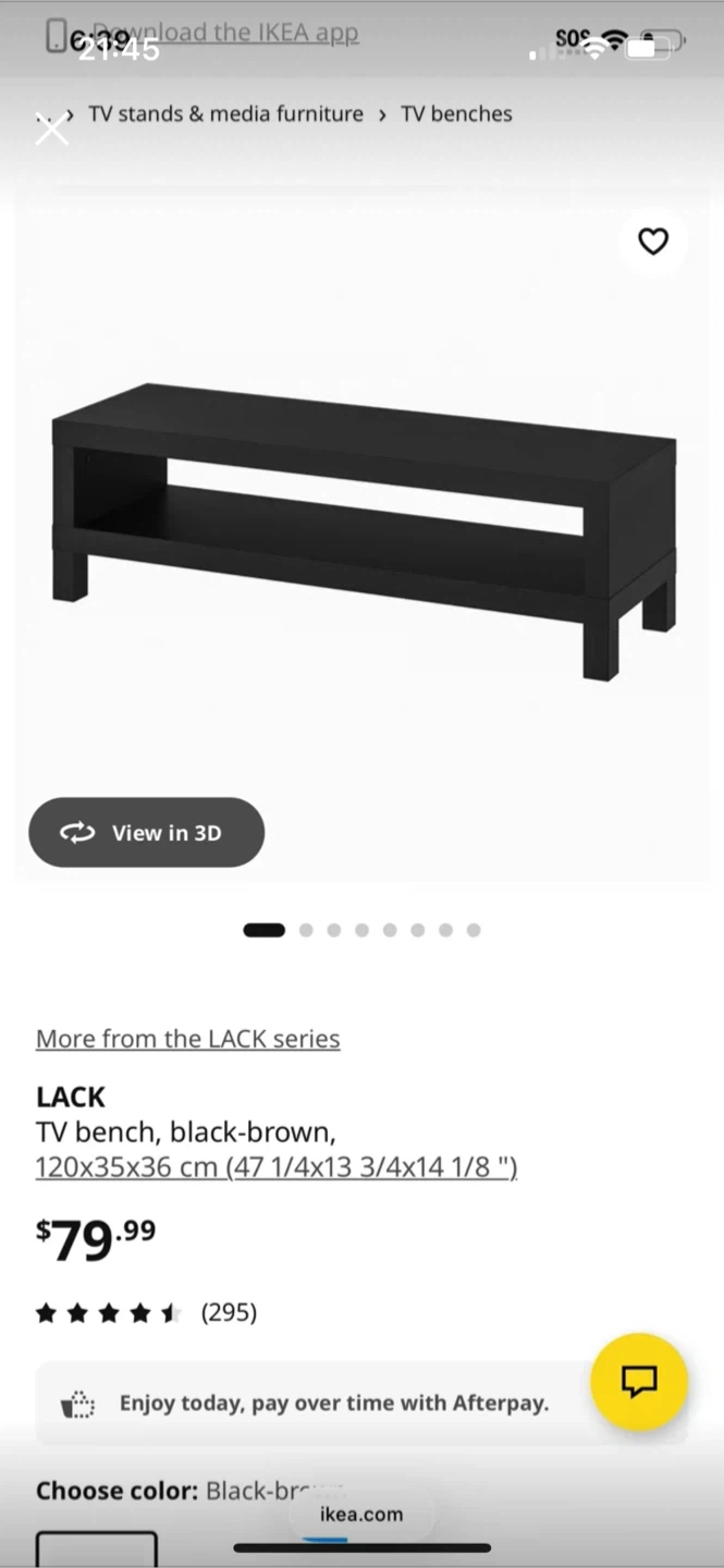 IKEA LACK TV Bench Black-Brown