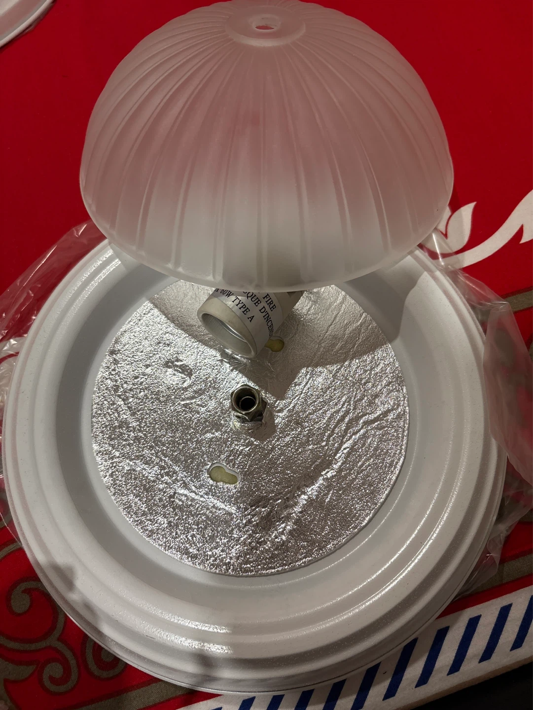 Set of 4 Frosted Dome Ceiling Lights - photo 5