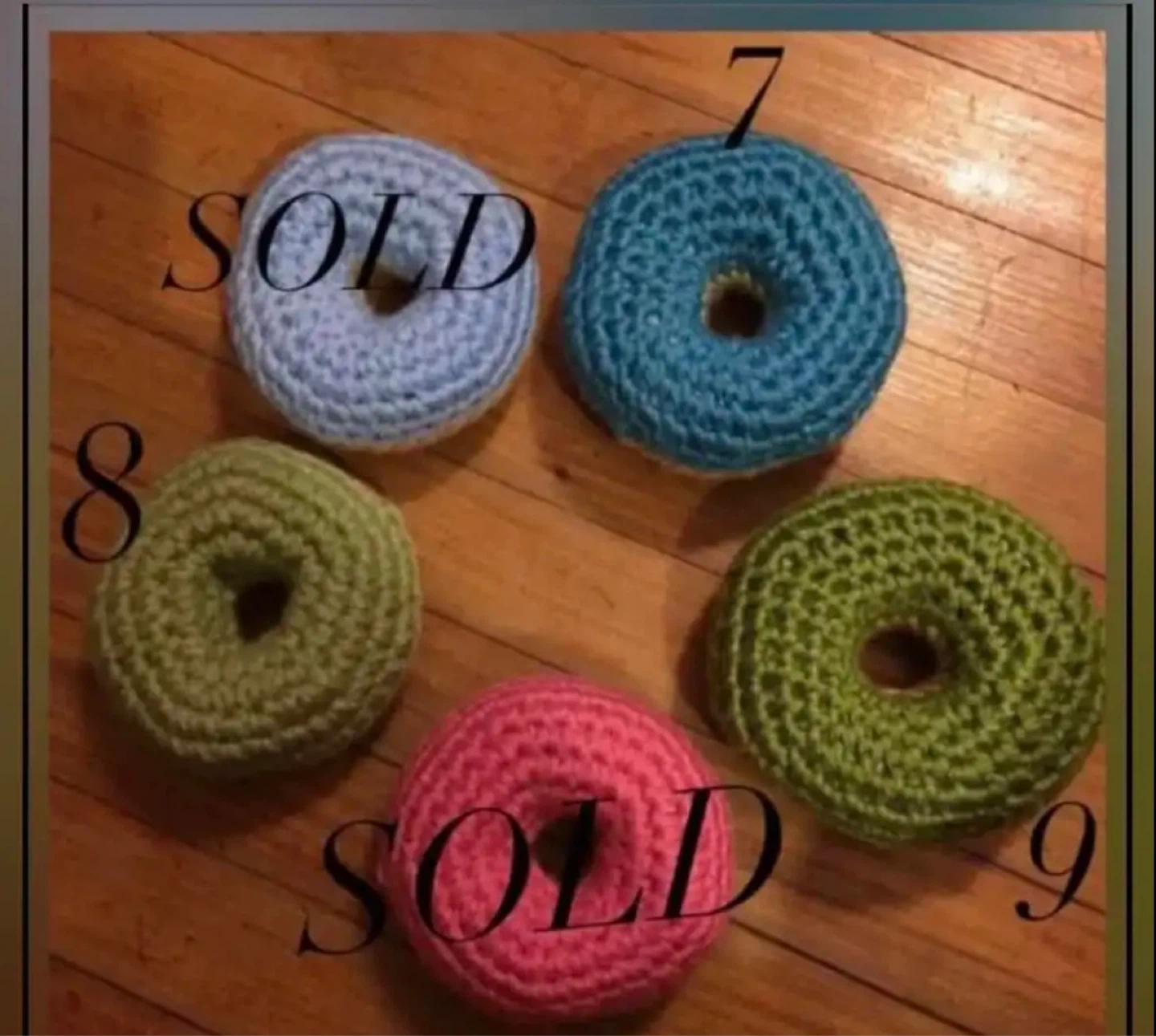 Crochet amigurumi donuts