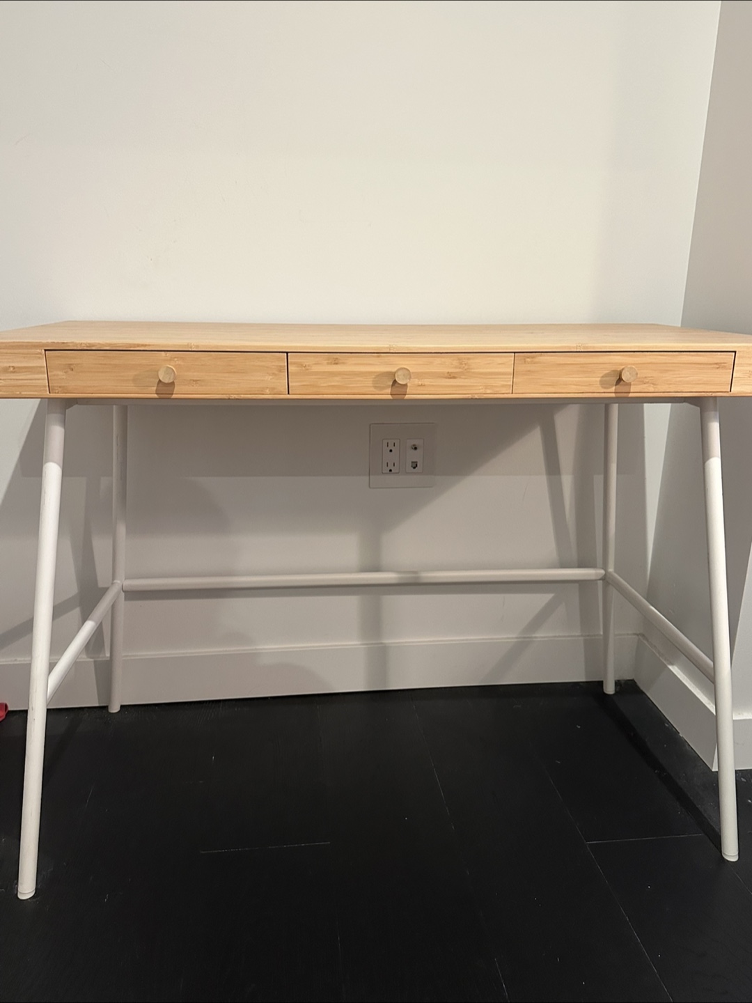 Bamboo Desk with 3 Drawers