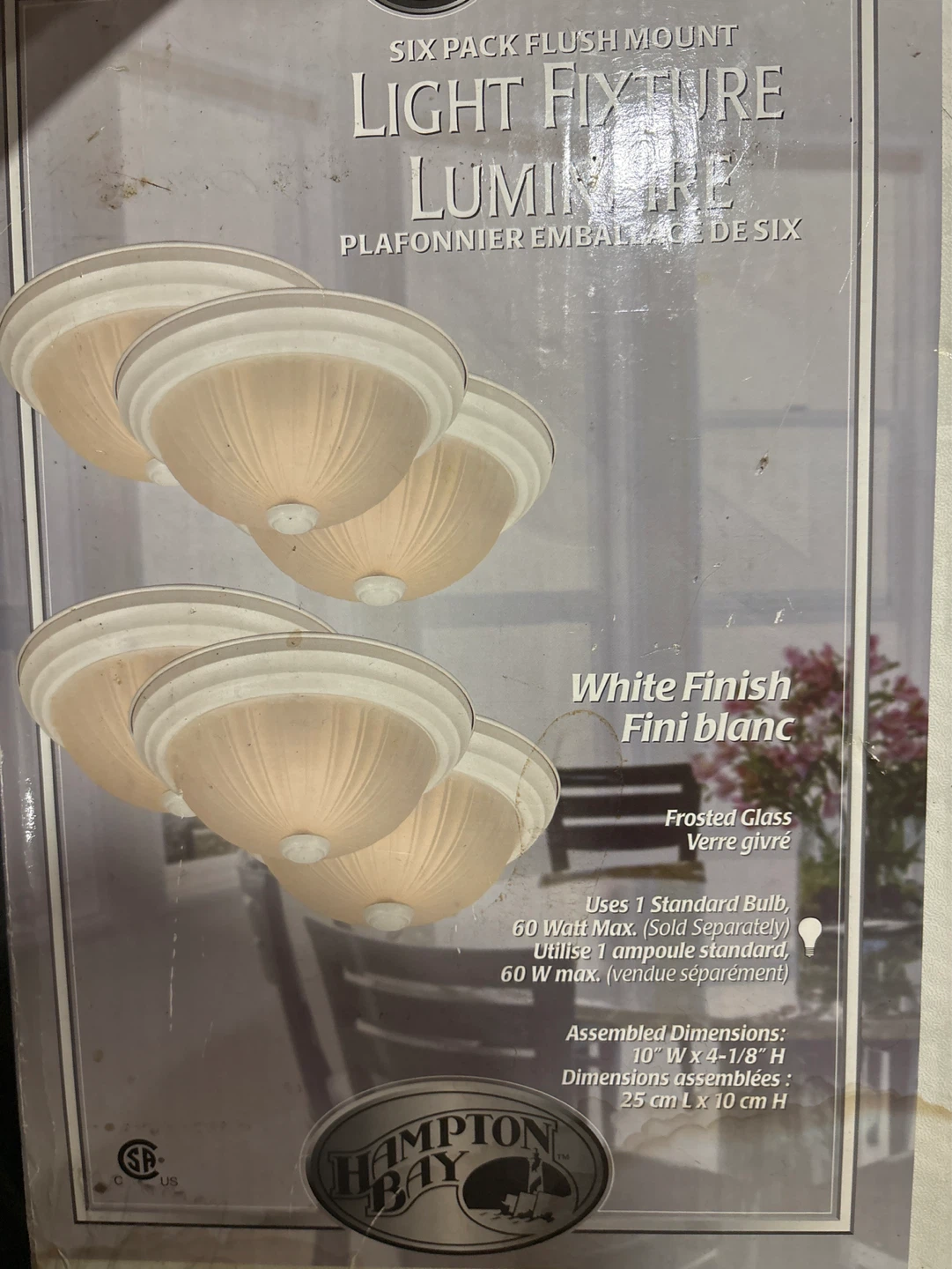 Set of 4 Frosted Dome Ceiling Lights