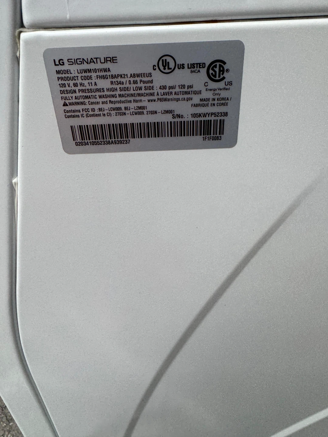LG SIGNATURE. All-in-one washer dryer. 24' - photo 5