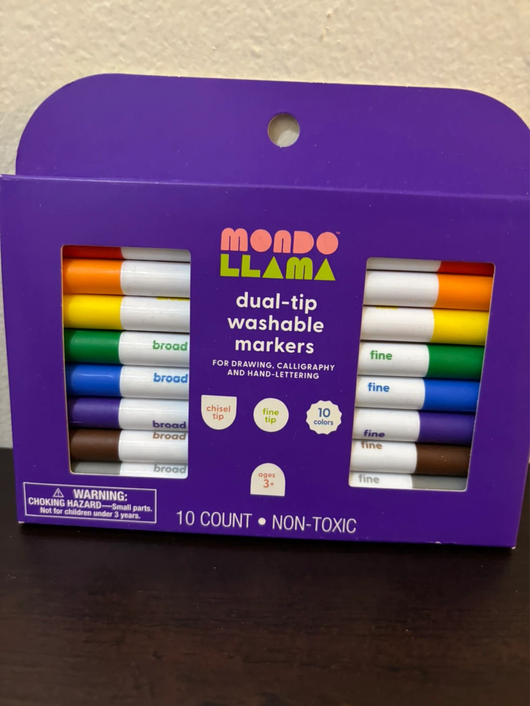 Mondo Llama Dual-Tip Washable Markers - 10 Count
