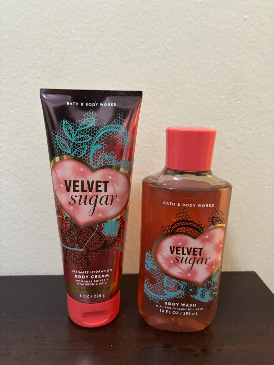 Bath & Body Works Velvet Sugar Body Cream & Body Wash Set