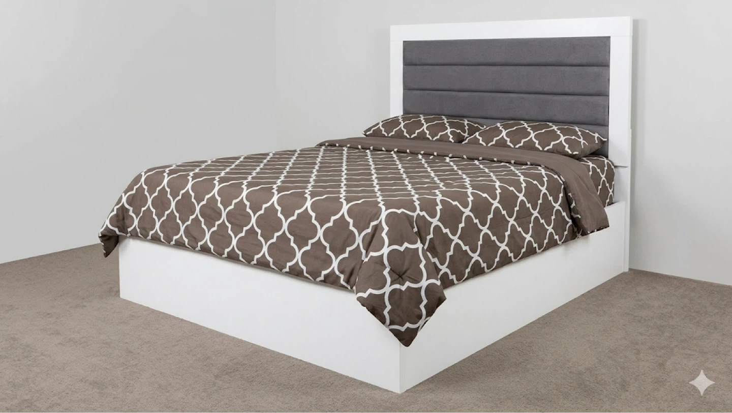 White Storage Queen Bed