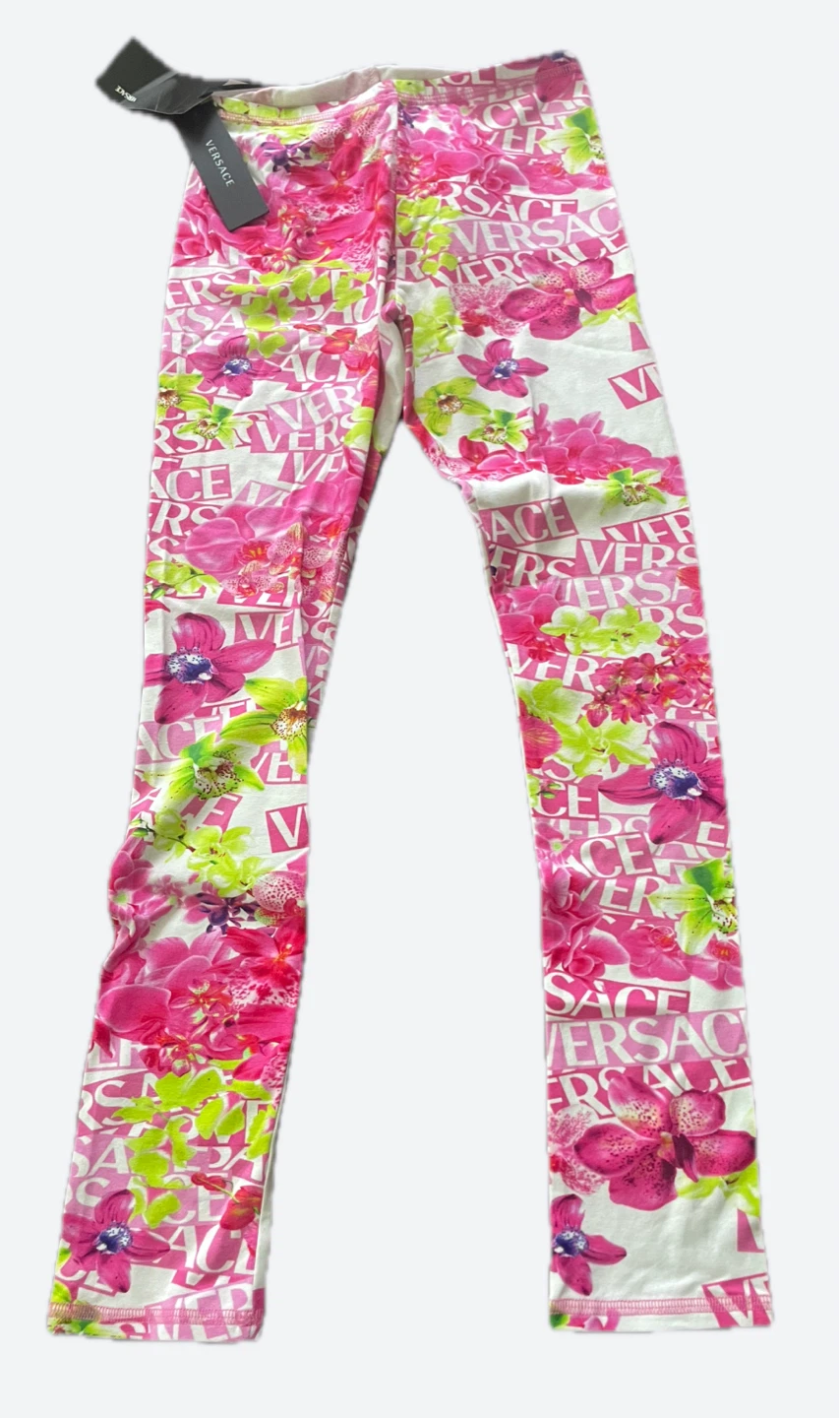 Versace Kids Floral Print Leggings - Size 12A / 152cm
