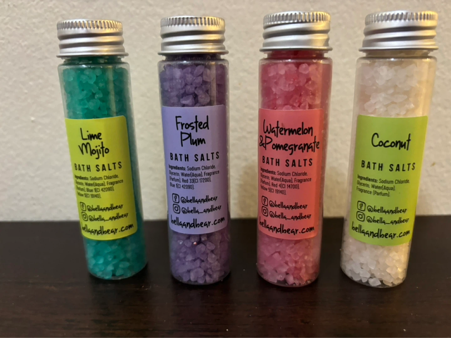 Bella & Bear Bath Salts Set - 4 Scents