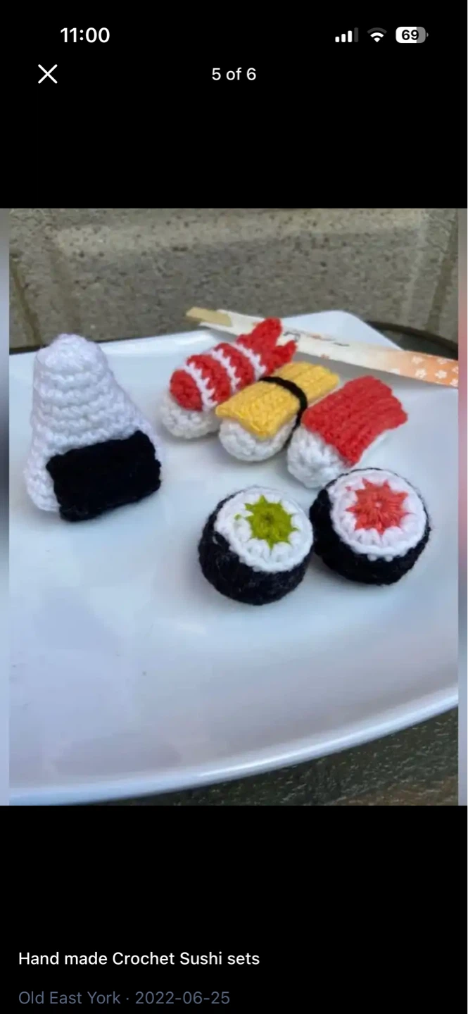 Hand made Crochet Sushi sets - photo 4