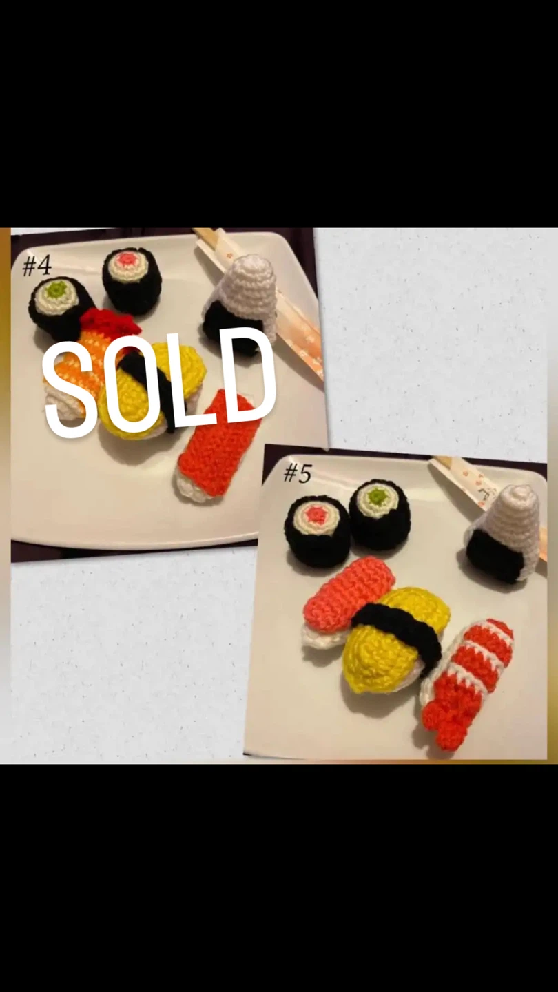 Hand made Crochet Sushi sets - photo 5