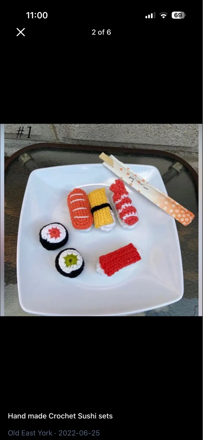 Hand made Crochet Sushi sets - photo 2