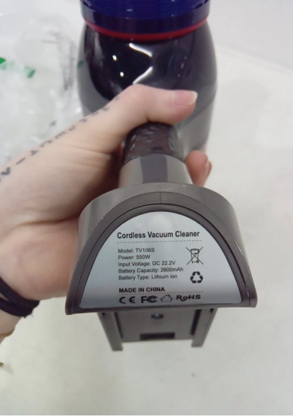 Cordless Vacuum Cleaner TV106S - photo 2