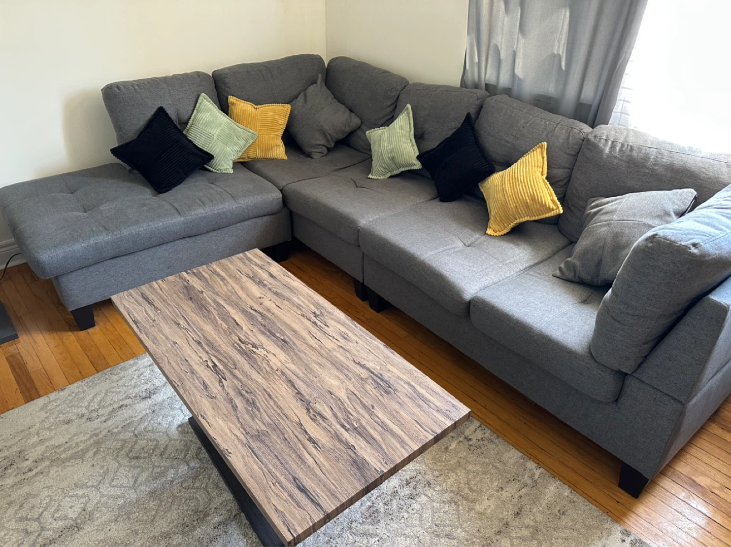 Wood Grain End Table