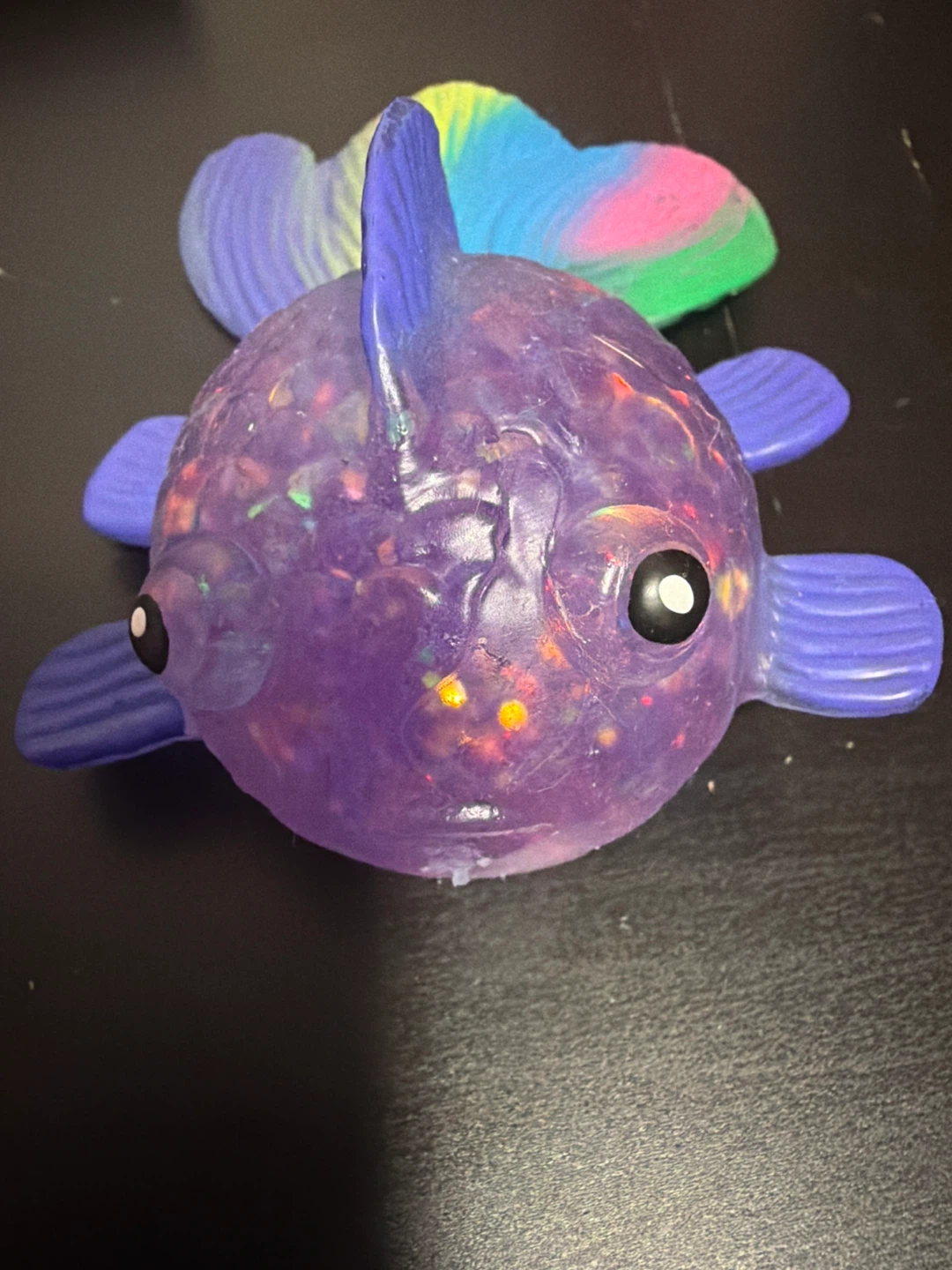 Purple Squishy Fish Toy