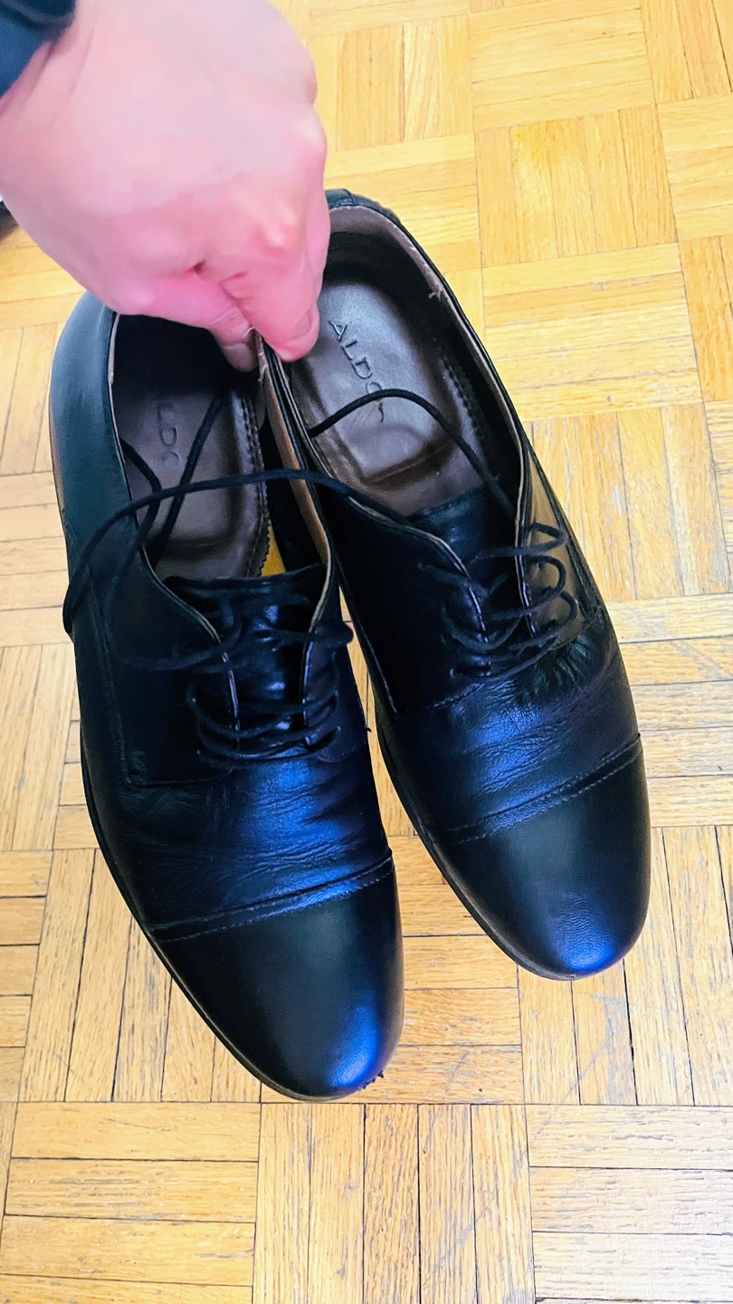 ALDO Black Leather Oxford Dress Shoes - photo 2
