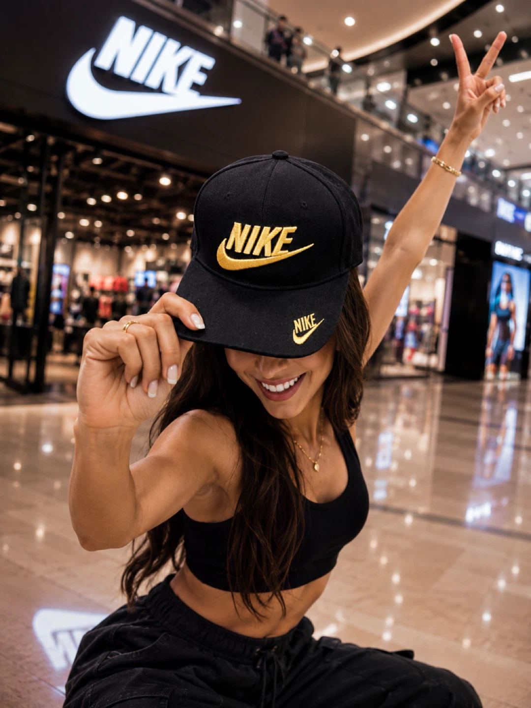 Nike Black and Gold Baseball Cap - photo 3