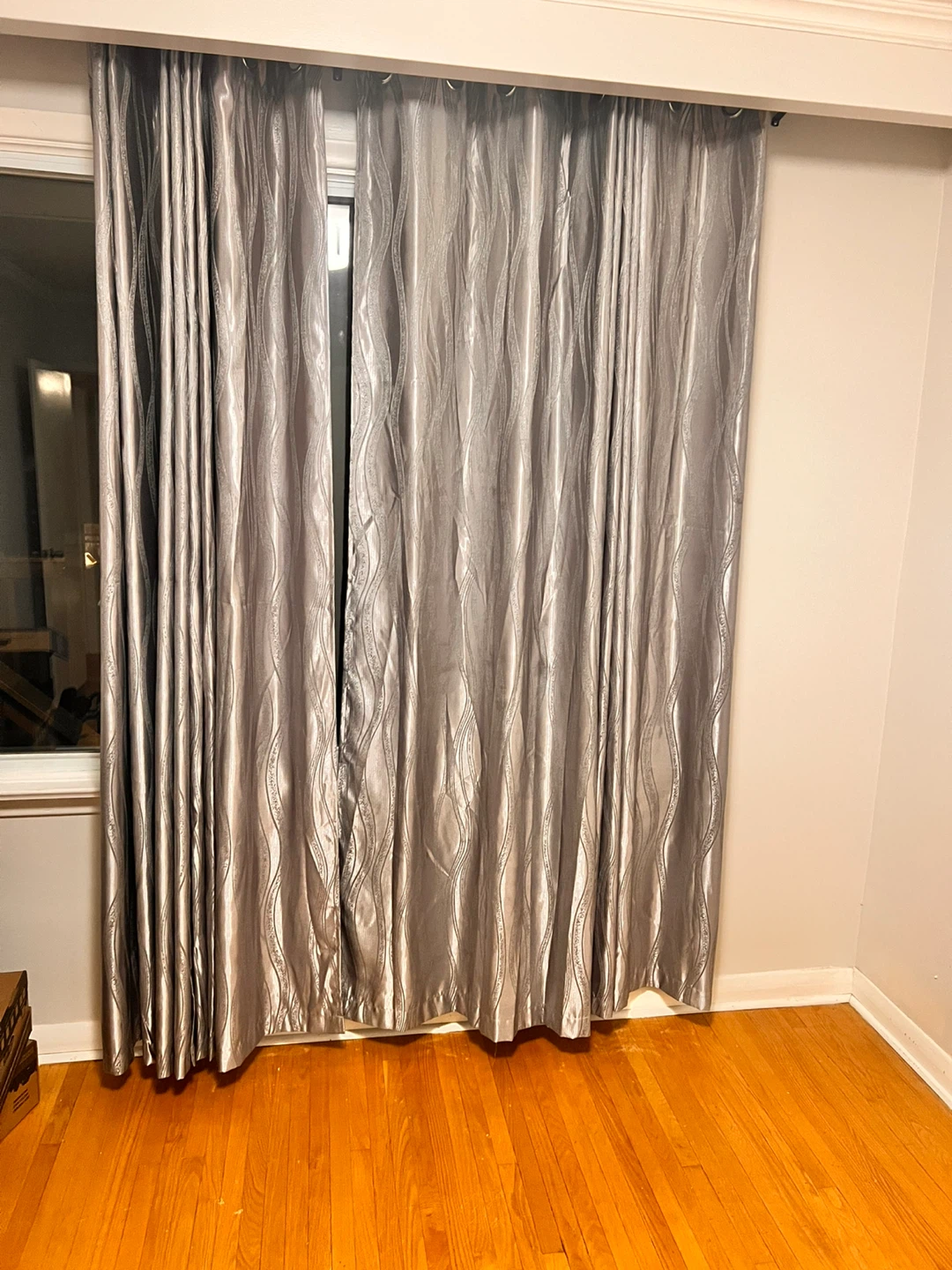 Silver Wave Pattern Curtains