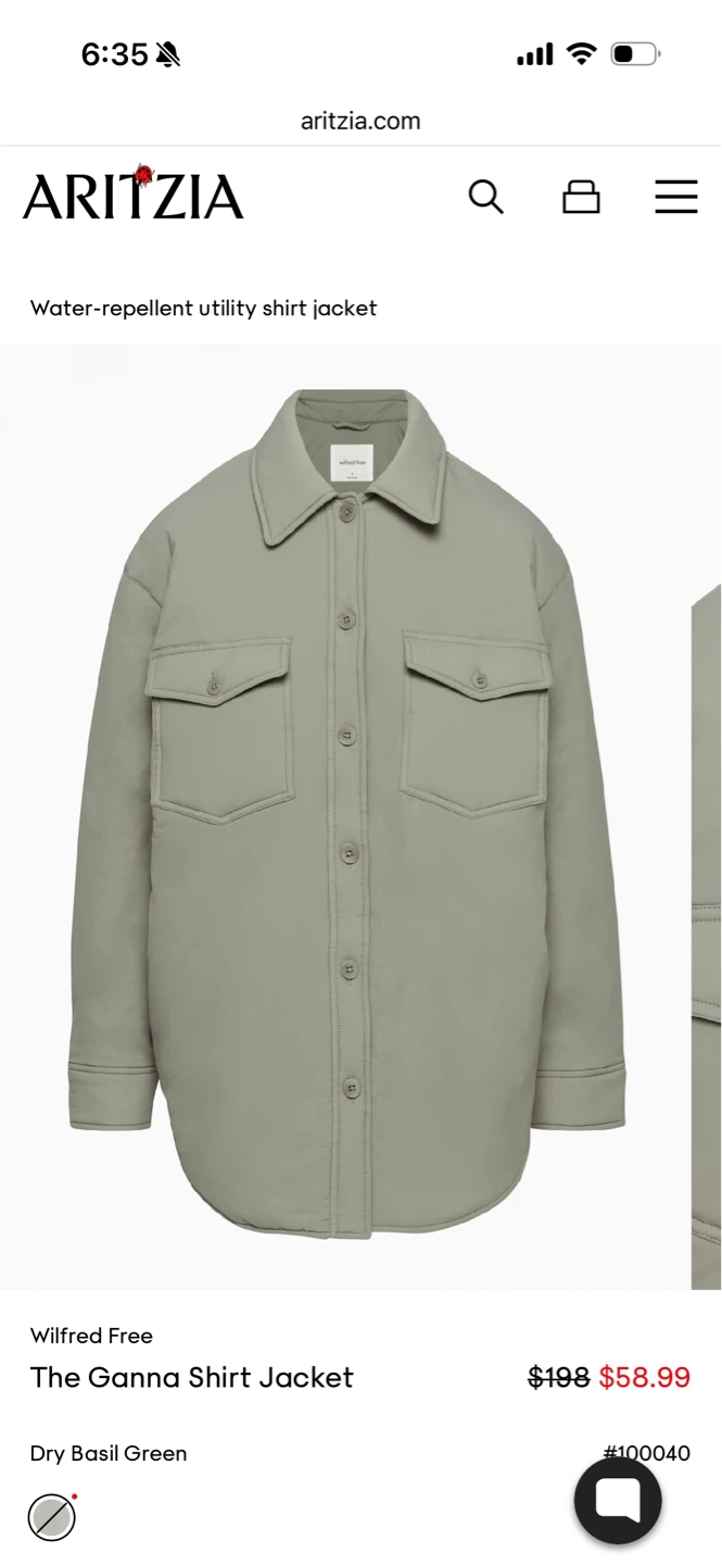 Wilfred Free The Ganna Shirt Jacket XS Dry Basil Green - photo 3