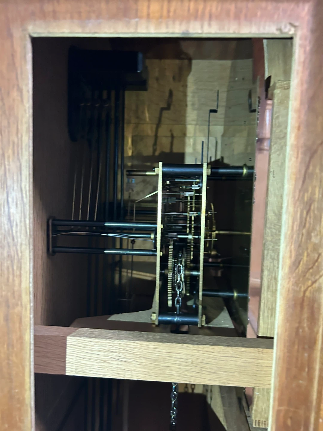 Oak Grandfather Clock with Chimes and Pendulum - photo 5