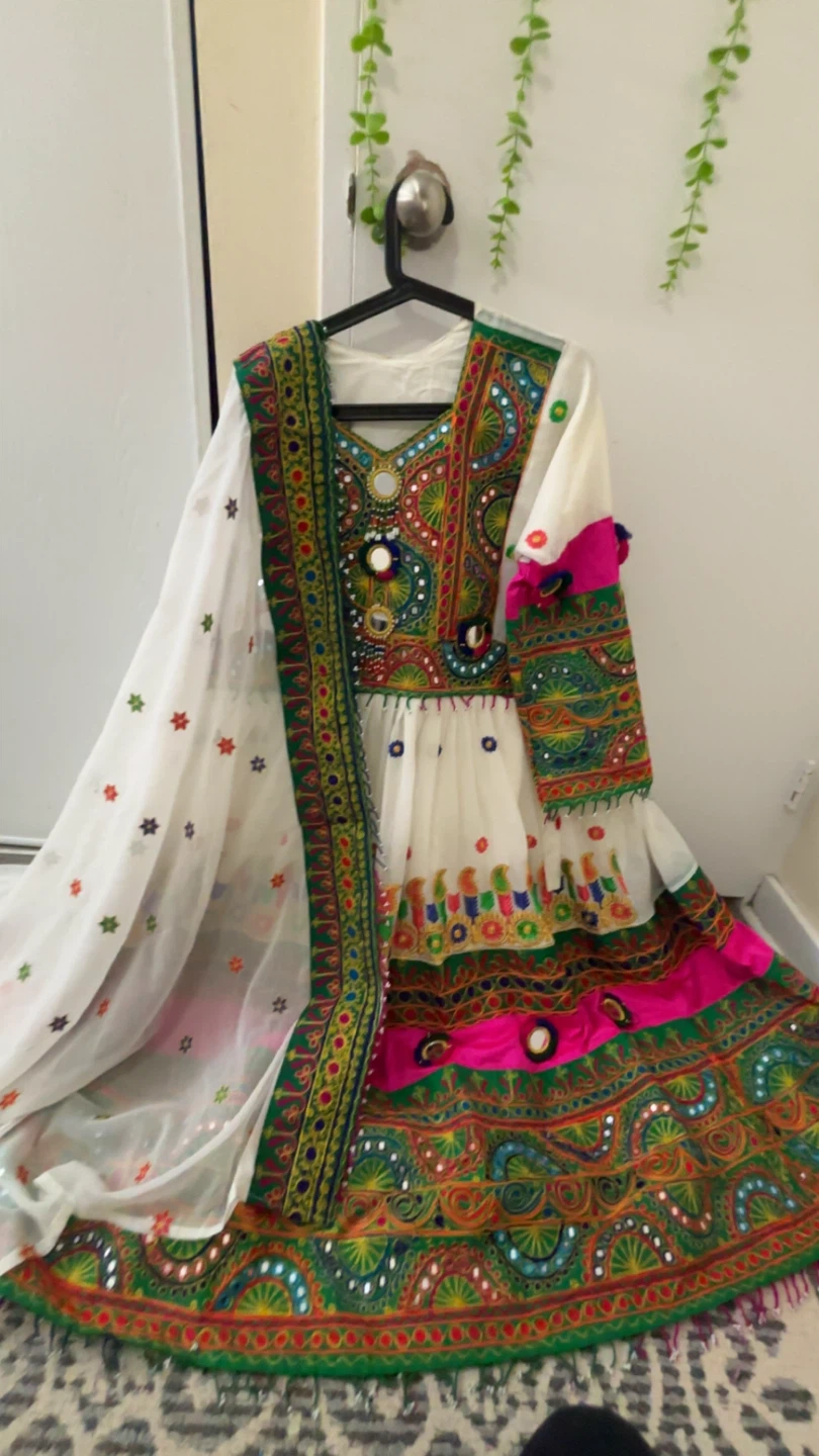 Embroidered Afghan Dress with Scarf - photo 5