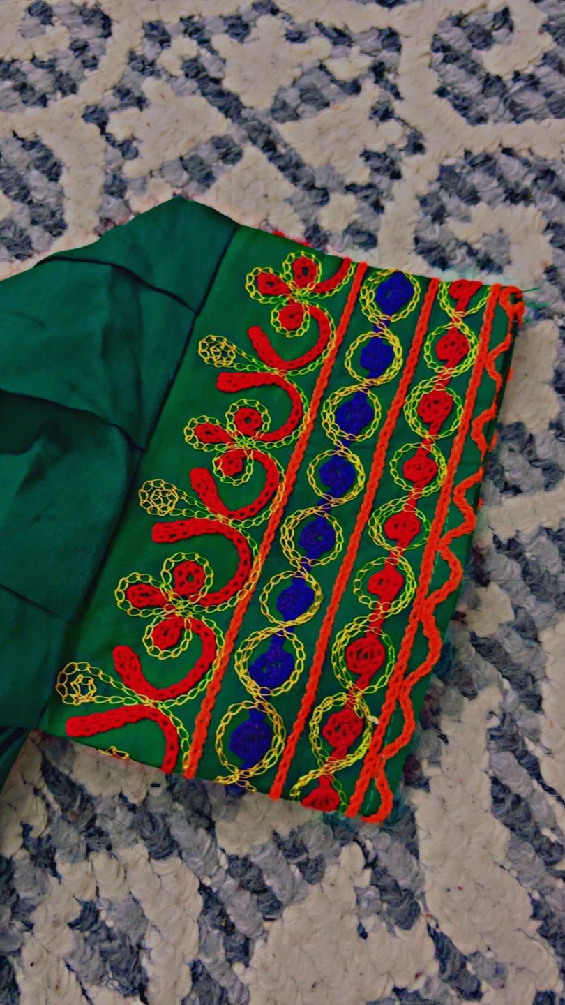 Embroidered Afghan Dress with Scarf - photo 4