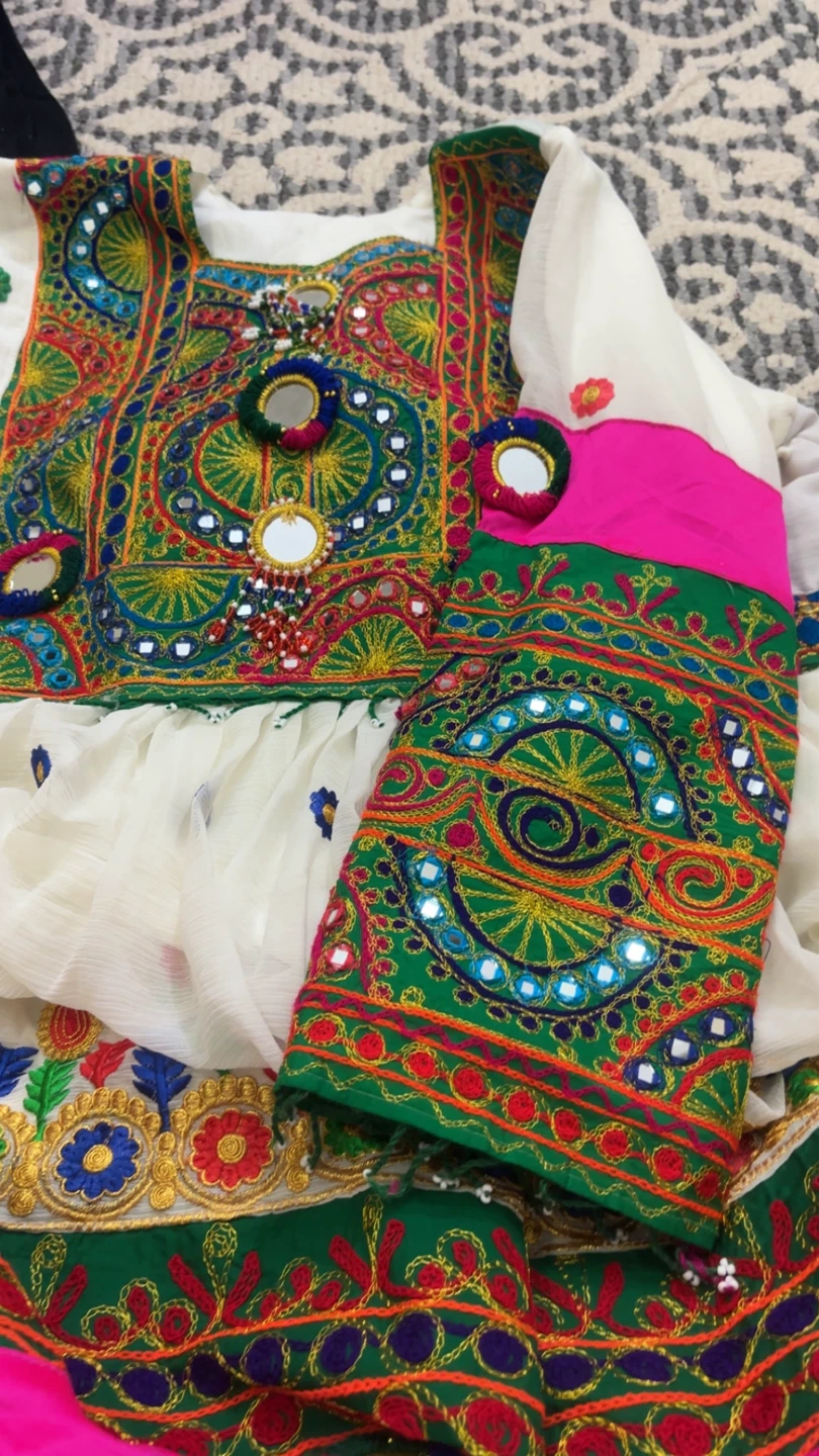Embroidered Afghan Dress with Scarf - photo 2