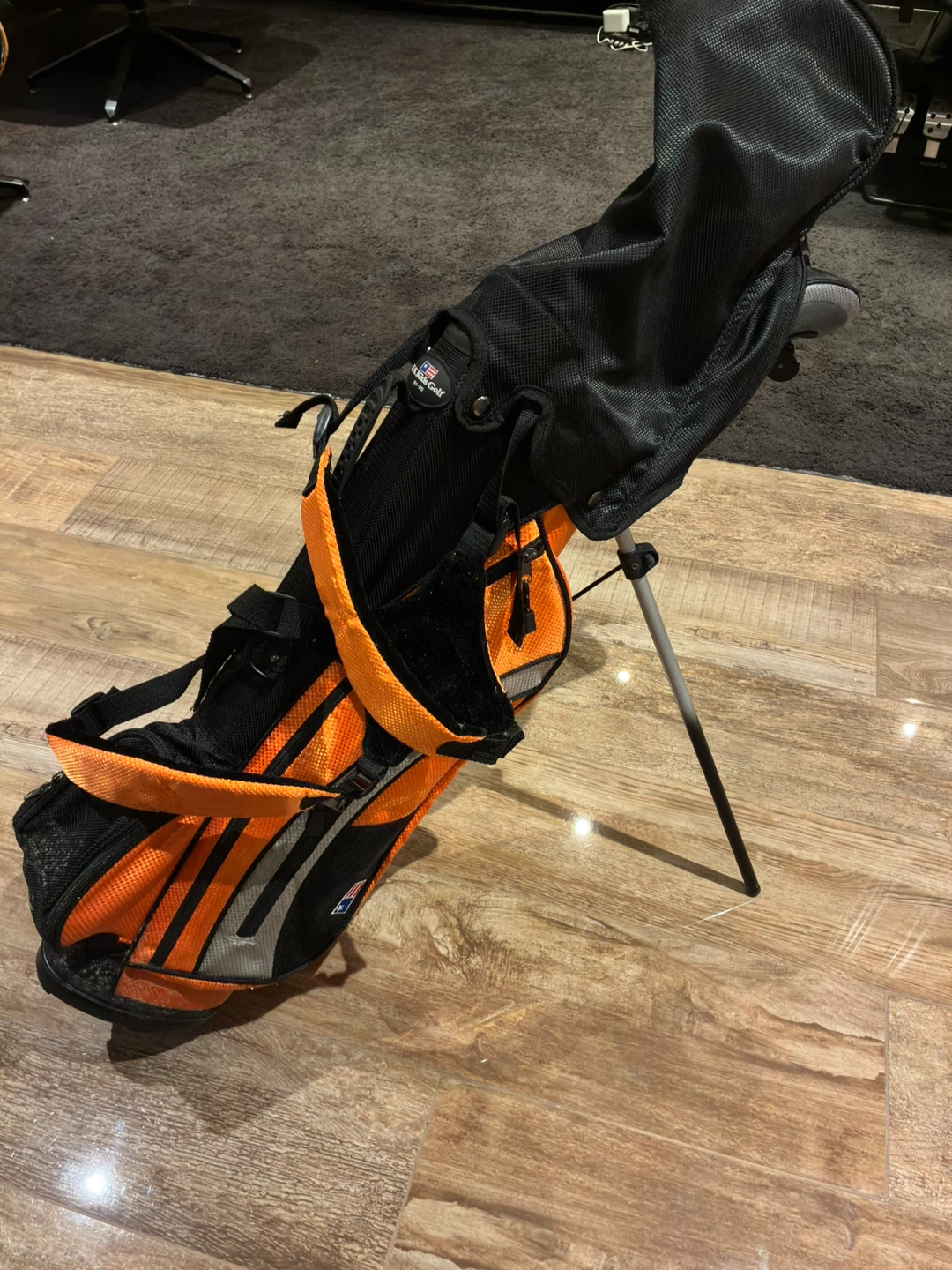 5pcs Black/Orange Golf Set