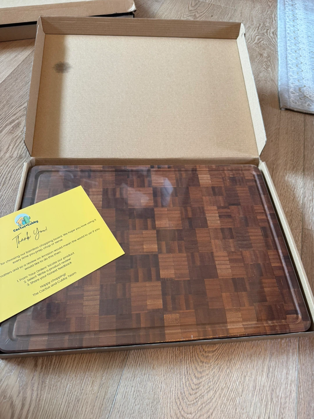 NEW Cactus and Cubby Premium Bamboo Cutting Board - Sealed