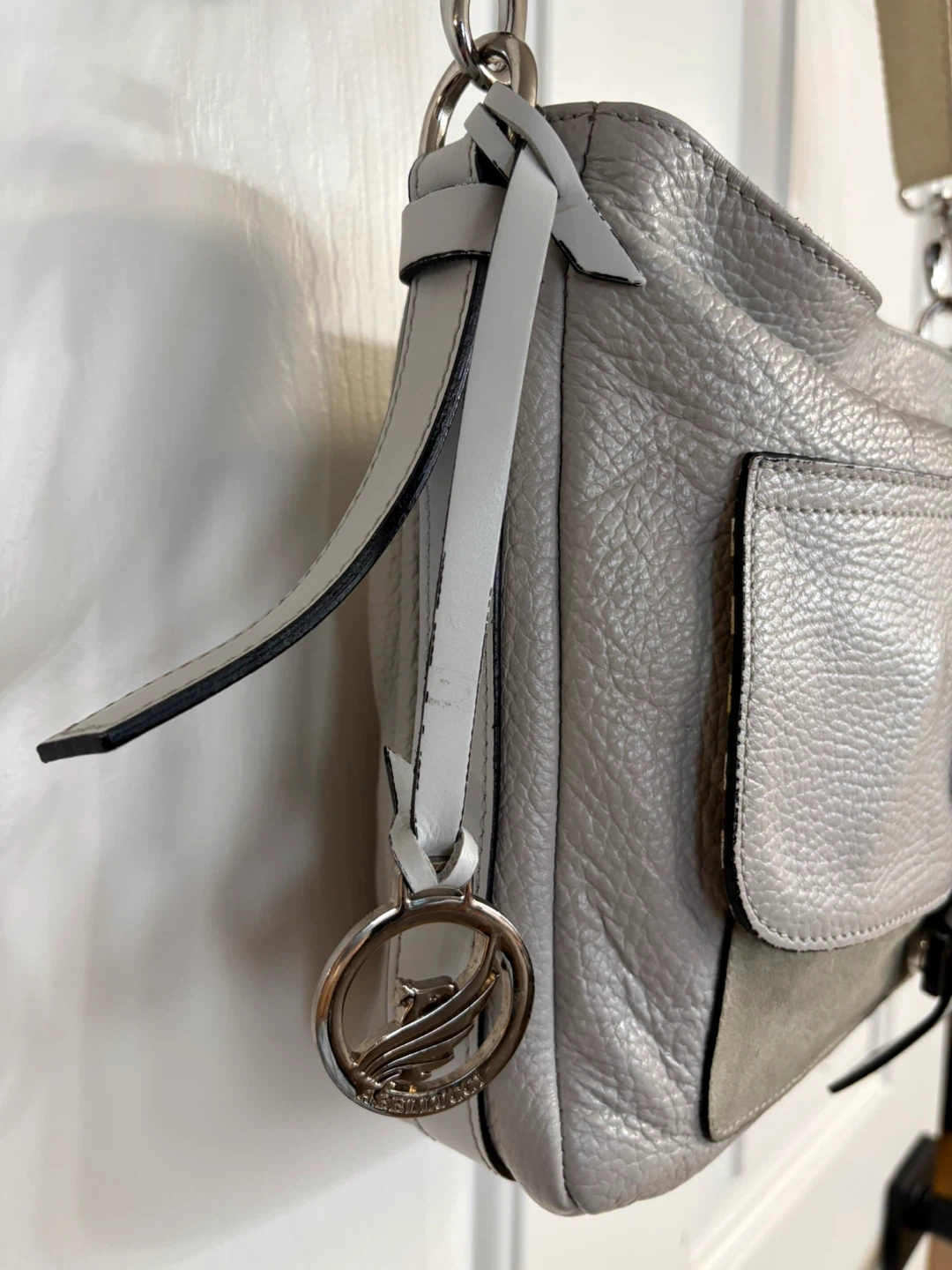 A.BELLUCCI Genuine Leather Shoulder Bag - Grey - photo 2