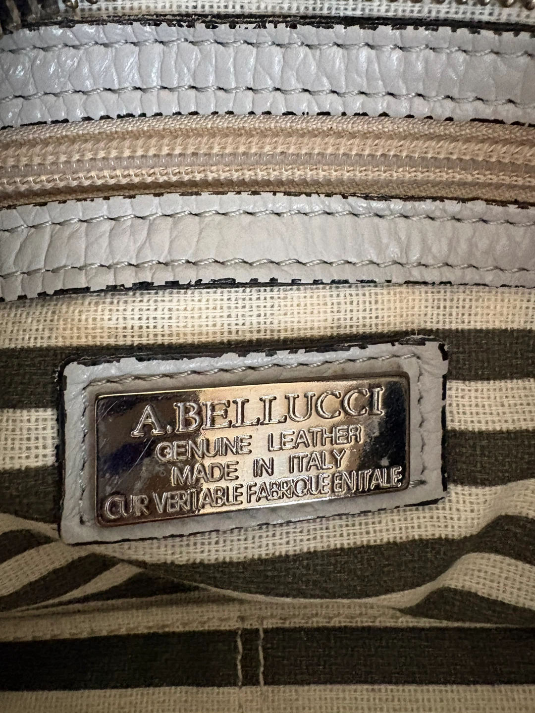 A.BELLUCCI Genuine Leather Shoulder Bag - Grey - photo 4