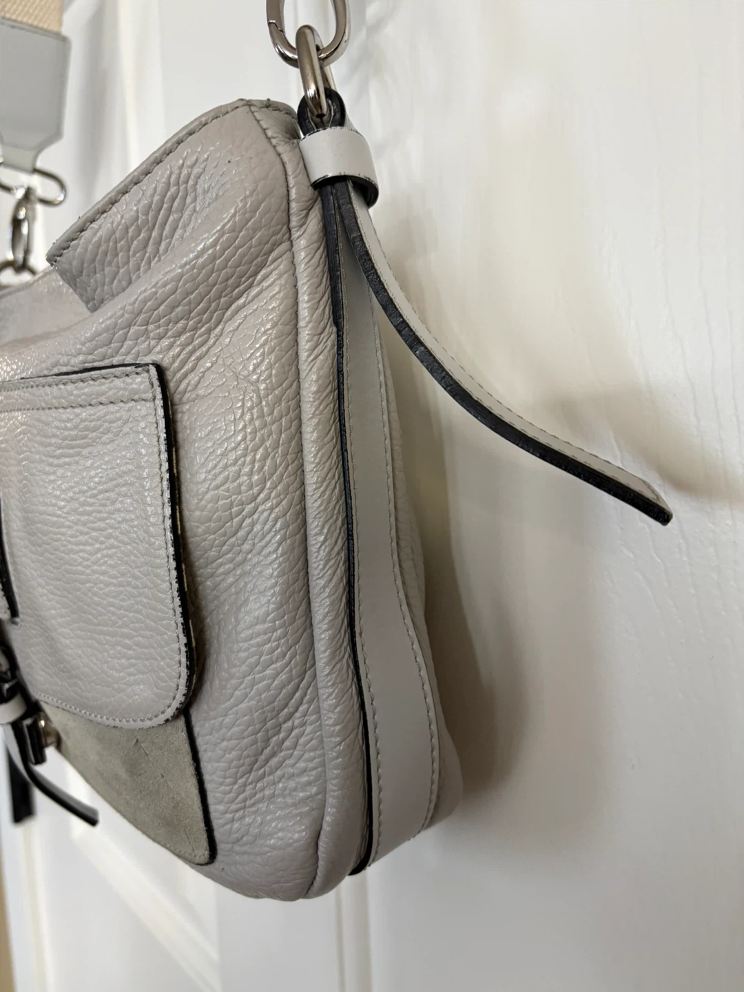 A.BELLUCCI Genuine Leather Shoulder Bag - Grey - photo 3