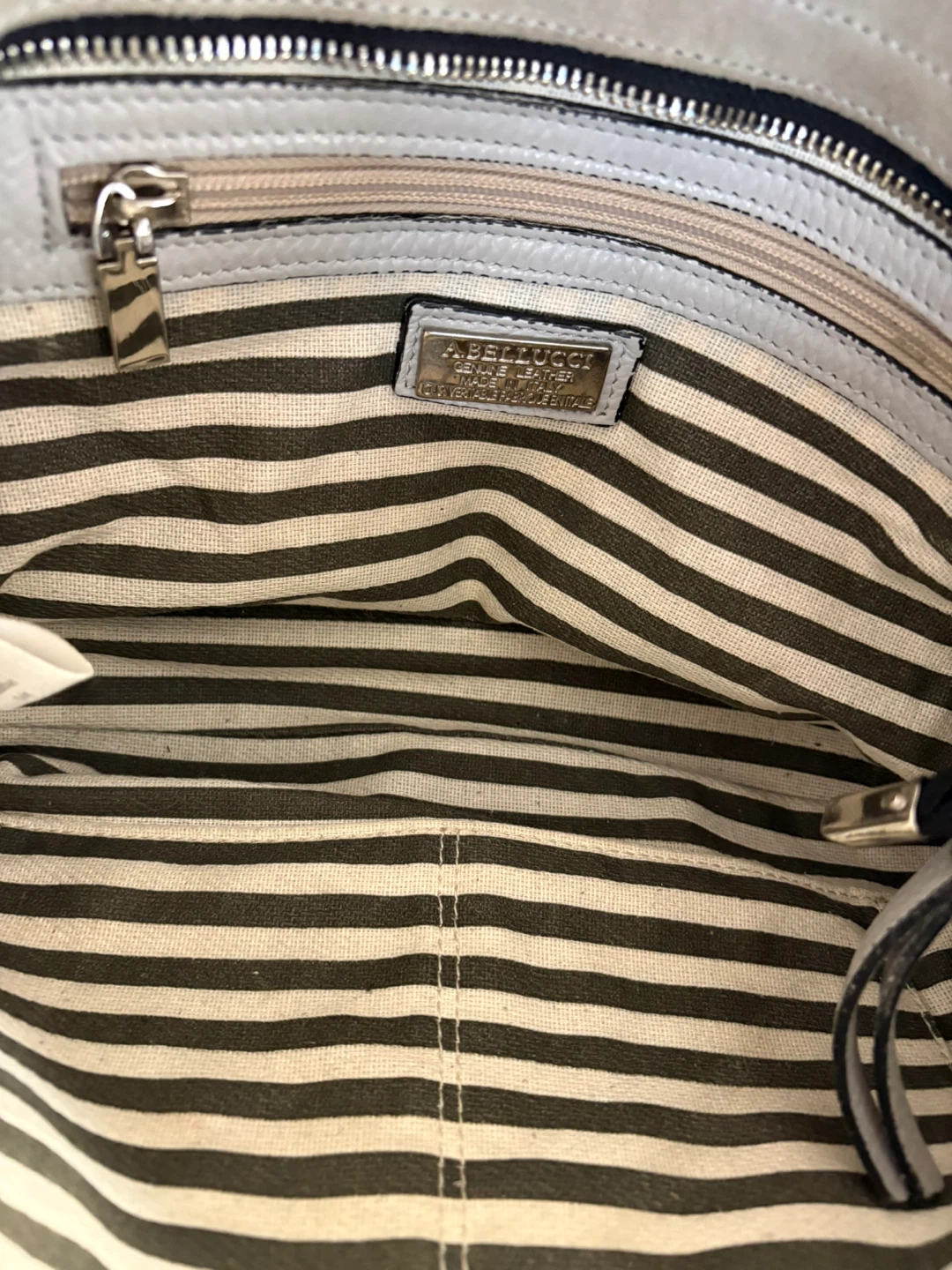 A.BELLUCCI Genuine Leather Shoulder Bag - Grey - photo 5