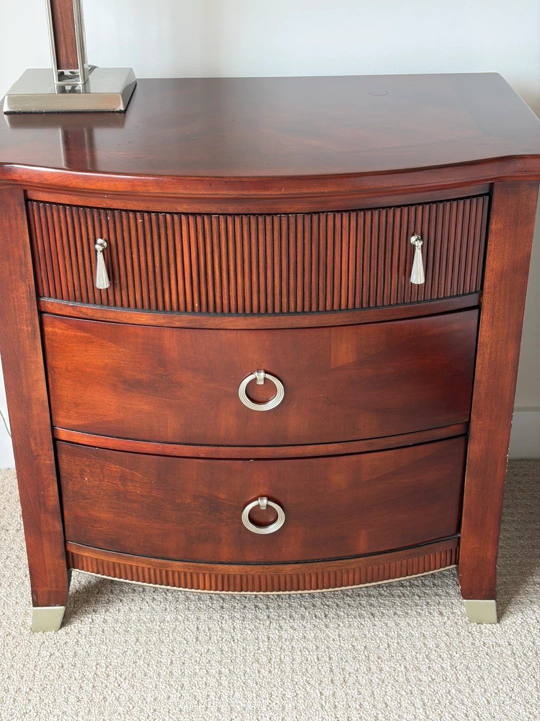 Cherry Wood Bedroom Set with Nightstand and Dresser - photo 4