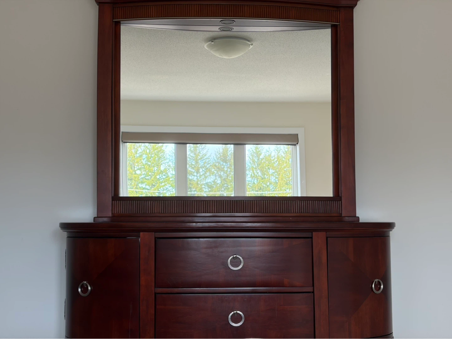 Cherry Wood Bedroom Set with Nightstand and Dresser
